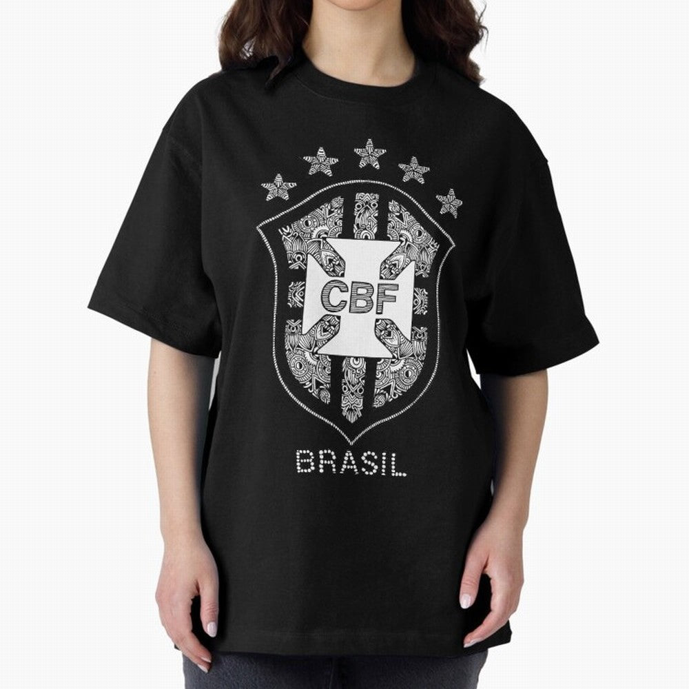 BRASIL NATIONAL FOOTBALL TEAM LOGO Oversized T-Shirt Bring Champion Energy into the FIFA World Cup 2026 Journey through Mbappe Highlights, England and Germany Pride, Classic Soccer Heritage, Championship Pressure, Fan Loyalty and International