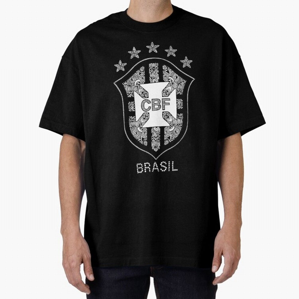 BRASIL NATIONAL FOOTBALL TEAM LOGO Oversized T-Shirt Bring Champion Energy into the FIFA World Cup 2026 Journey through Mbappe Highlights, England and Germany Pride, Classic Soccer Heritage, Championship Pressure, Fan Loyalty and International
