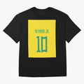 Neymar - Brazil 2022 Graphic T-Shirt Refresh Match Day Hype around FIFA World Cup 2026 Group Stage, CR7 and Messi, Portugal, Vintage Soccer Flavor, Modern Football Stars, National Flags and Final Night Emotion; Ideal for Fans Who Follow Messi,
