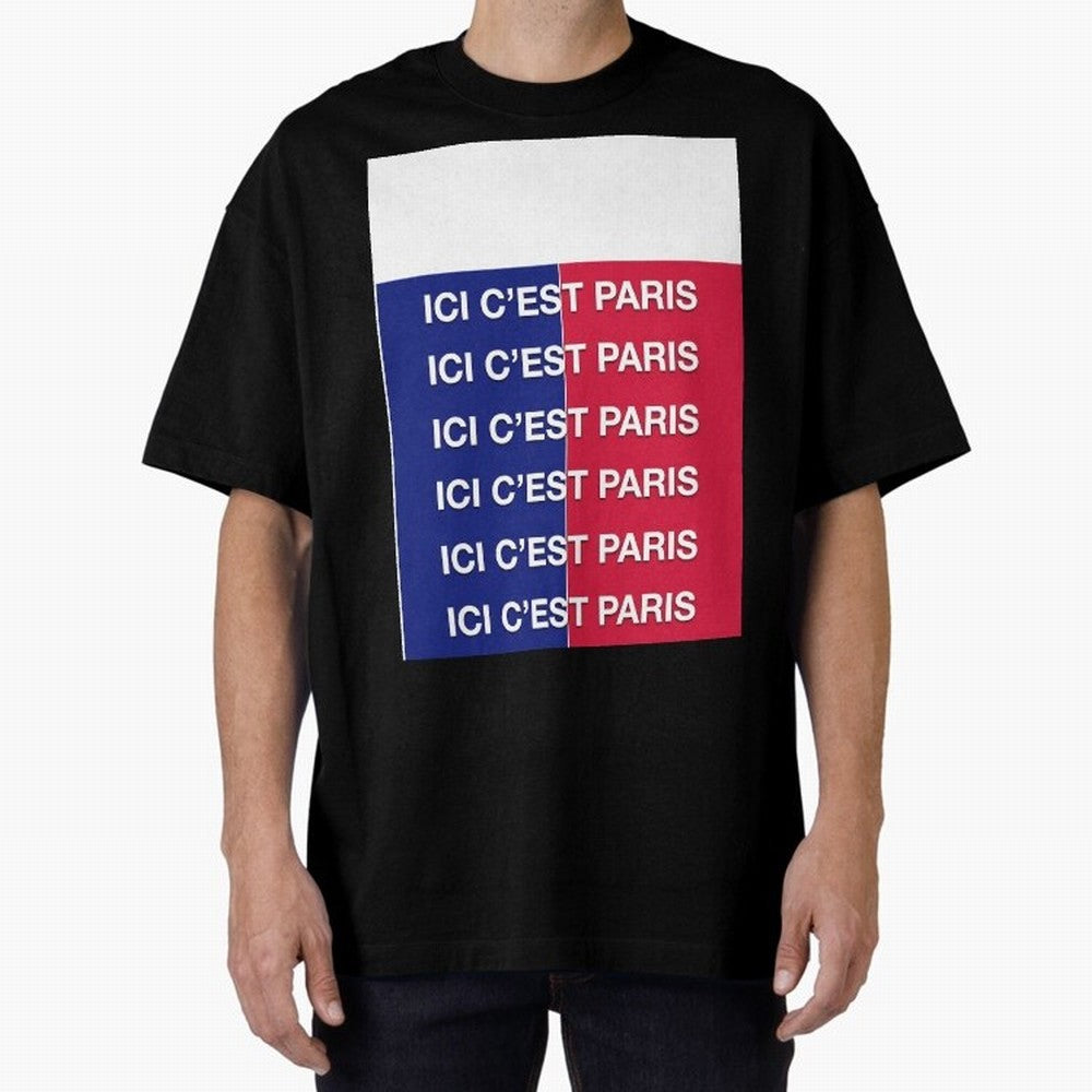 ICI C'EST PARIS Graphic T-Shirt Show Fan Pride Across FIFA World Cup 2026 Spirit, Capturing Netherlands, Messi, Neymar and Mbappe, Vintage Soccer Flavor, Modern Football Stars, National Flags and Final Night Emotion; Perfect for People Who Love