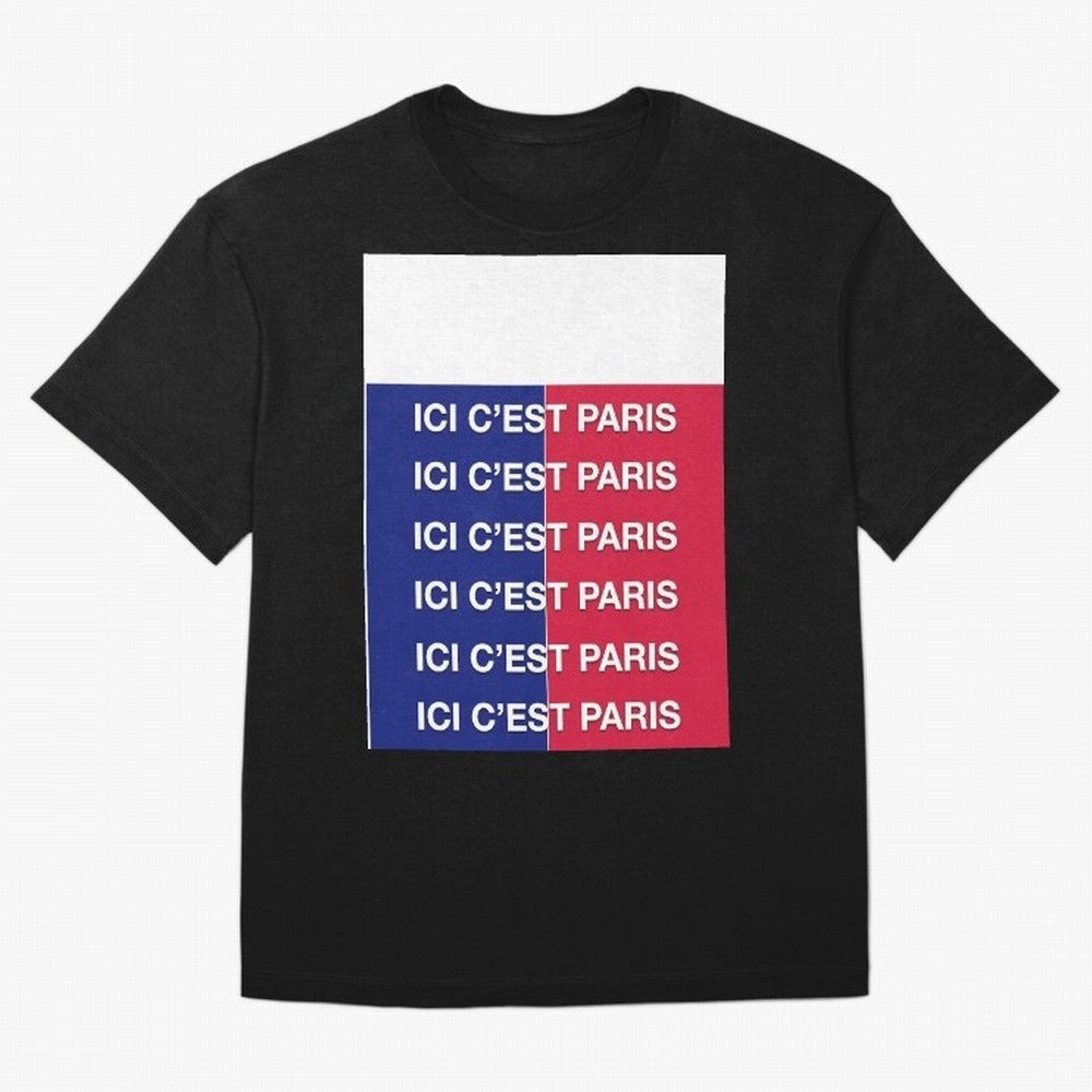 ICI C'EST PARIS Graphic T-Shirt Show Fan Pride Across FIFA World Cup 2026 Spirit, Capturing Netherlands, Messi, Neymar and Mbappe, Vintage Soccer Flavor, Modern Football Stars, National Flags and Final Night Emotion; Perfect for People Who Love