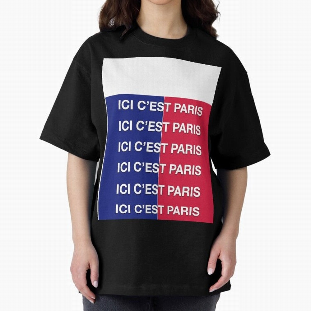 ICI C'EST PARIS Graphic T-Shirt Show Fan Pride Across FIFA World Cup 2026 Spirit, Capturing Netherlands, Messi, Neymar and Mbappe, Vintage Soccer Flavor, Modern Football Stars, National Flags and Final Night Emotion; Perfect for People Who Love