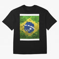 Brasilian Flag Face Mask Graphic T-Shirt Make Your Look Match FIFA World Cup 2026 USA Canada Mexico Spirit, Featuring England, France and Netherlands, Neymar, Fan Favorite Moments, National Team Passion, Big Match Drama and Soccer History; Made for