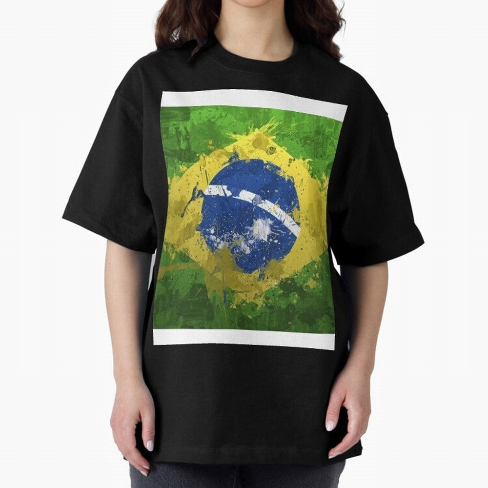 Brasilian Flag Face Mask Graphic T-Shirt Make Your Look Match FIFA World Cup 2026 USA Canada Mexico Spirit, Featuring England, France and Netherlands, Neymar, Fan Favorite Moments, National Team Passion, Big Match Drama and Soccer History; Made for