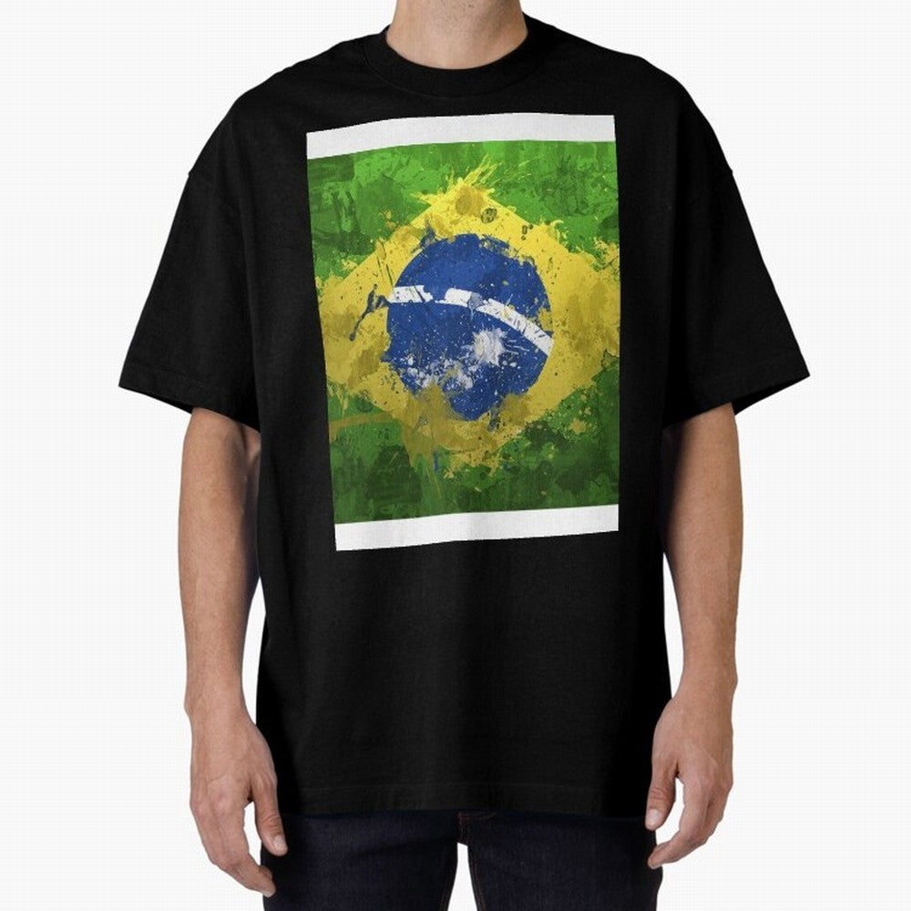 Brasilian Flag Face Mask Graphic T-Shirt Make Your Look Match FIFA World Cup 2026 USA Canada Mexico Spirit, Featuring England, France and Netherlands, Neymar, Fan Favorite Moments, National Team Passion, Big Match Drama and Soccer History; Made for