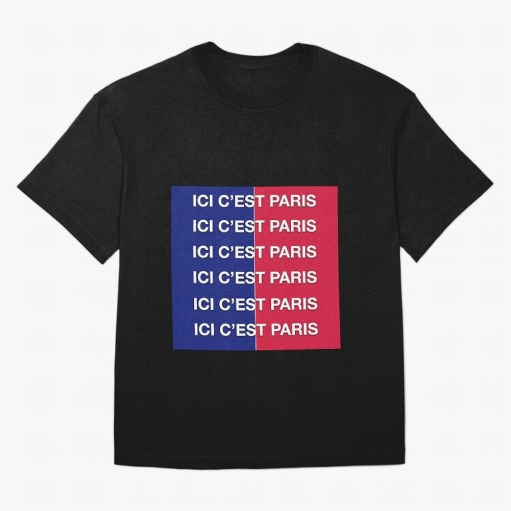 ICI C'EST PARIS Premium T-Shirt Back the Journey through Global Football Passion for FIFA World Cup 2026, Inspired by Messi, Neymar and Mbappe, Portugal, Sports Nostalgia, International Competition, Famous Players and Unforgettable Victories; Ideal