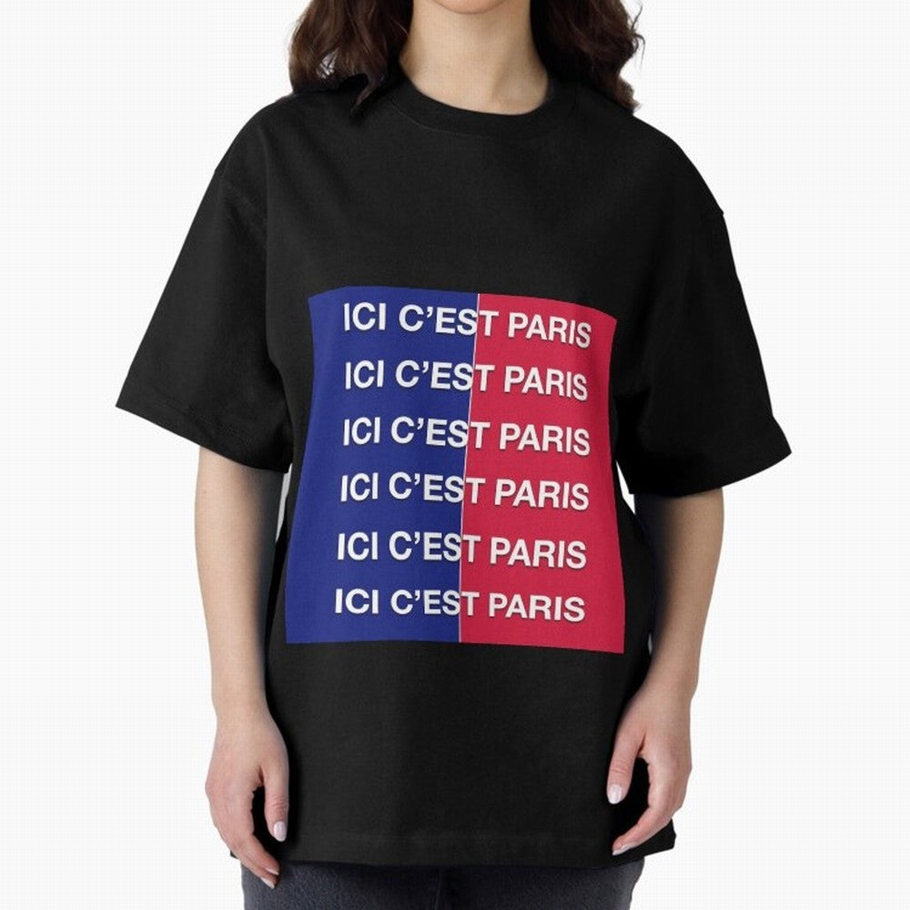 ICI C'EST PARIS Premium T-Shirt Back the Journey through Global Football Passion for FIFA World Cup 2026, Inspired by Messi, Neymar and Mbappe, Portugal, Sports Nostalgia, International Competition, Famous Players and Unforgettable Victories; Ideal