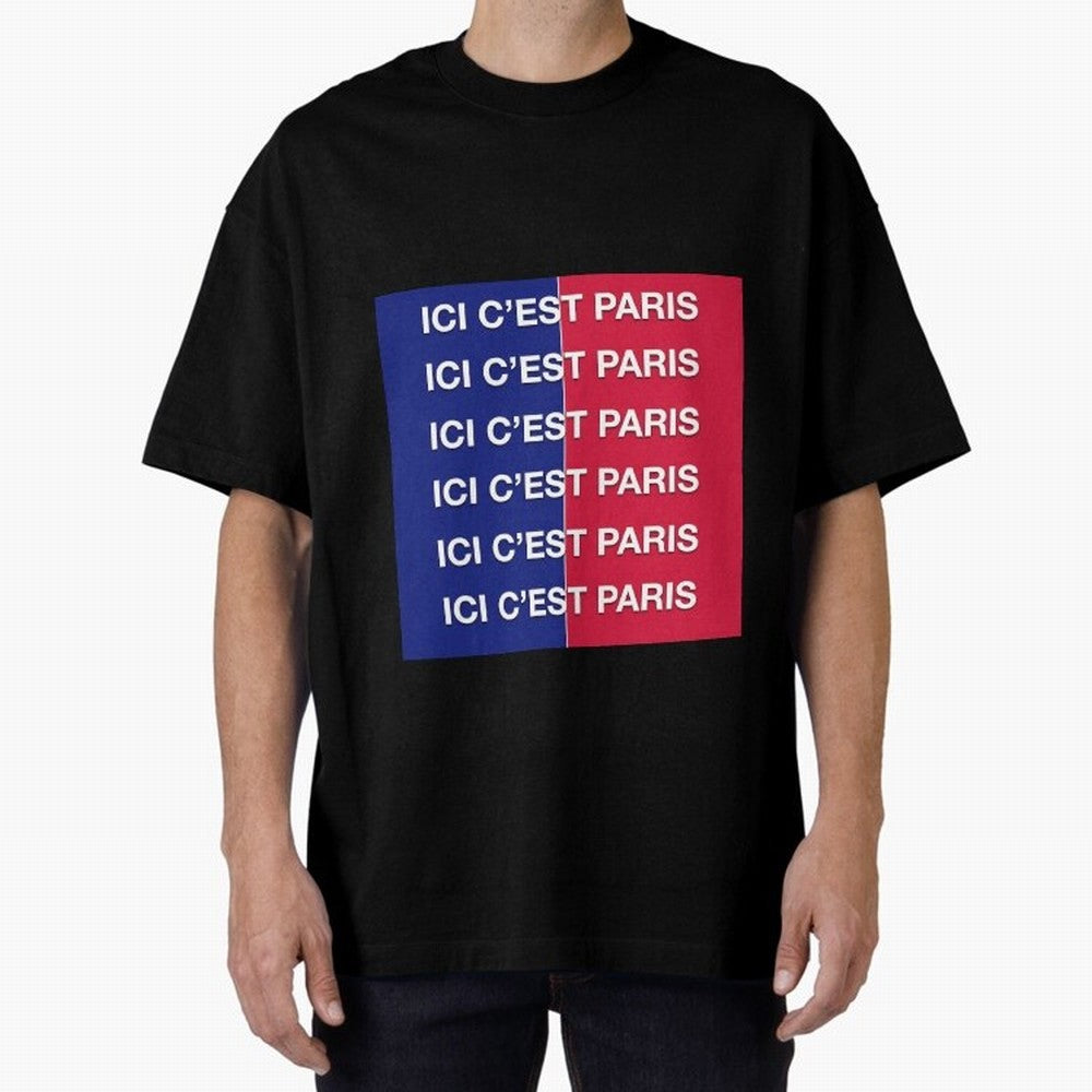 ICI C'EST PARIS Premium T-Shirt Back the Journey through Global Football Passion for FIFA World Cup 2026, Inspired by Messi, Neymar and Mbappe, Portugal, Sports Nostalgia, International Competition, Famous Players and Unforgettable Victories; Ideal