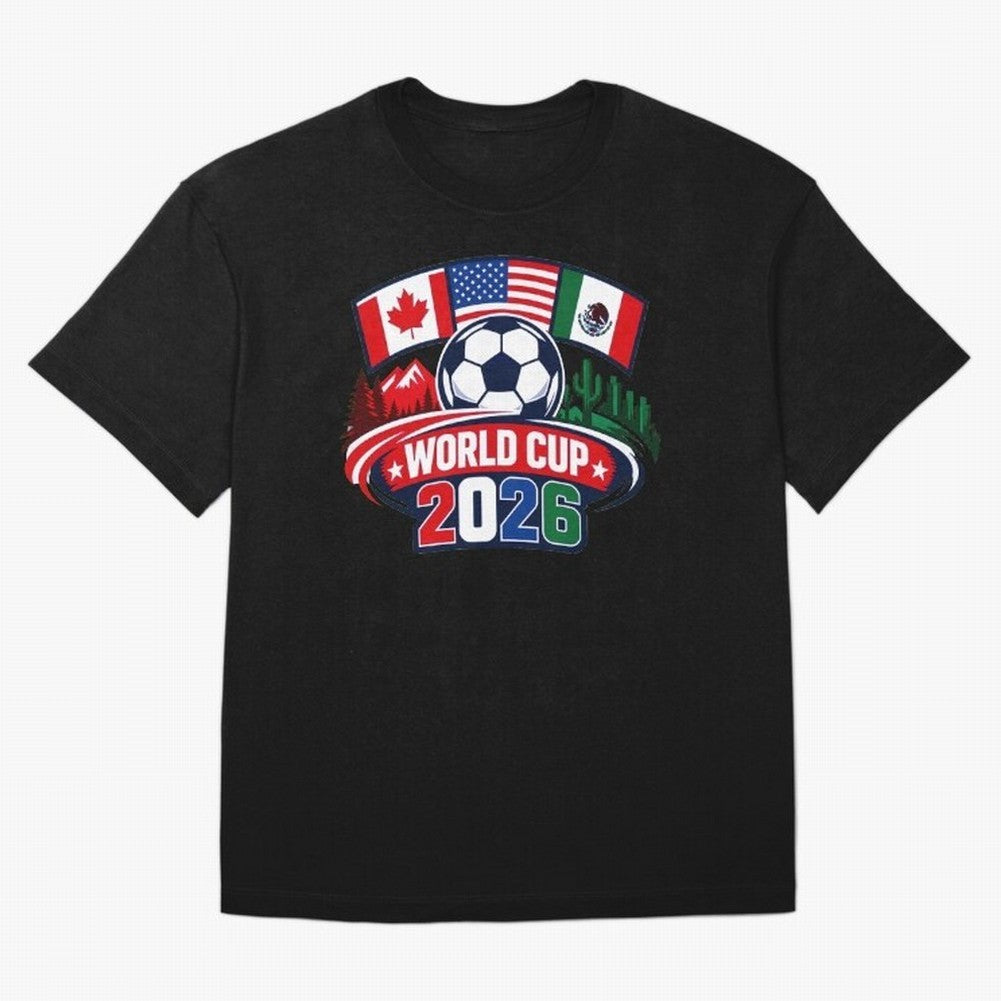 2026 FIFA World Cup Classic T-Shirt Capture FIFA World Cup 2026 USA Canada Mexico Connected to CR7 and Messi, Brazil, Portugal and Argentina Energy, Champion Mindset, Group Stage Buzz, Knockout Tension and Passionate Fan Culture; Perfect for Fans,