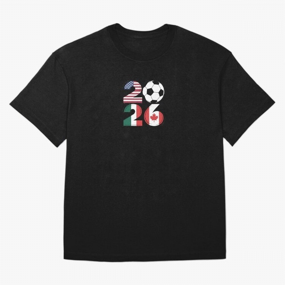 2026 soccer logo Classic T-Shirt Show Up for the Glory of Global Football Passion for FIFA World Cup 2026 USA Canada Mexico, Celebrating CR7, Portugal, Spain and Germany, Stadium Memories, Football Loyalty, International Chants and Championship