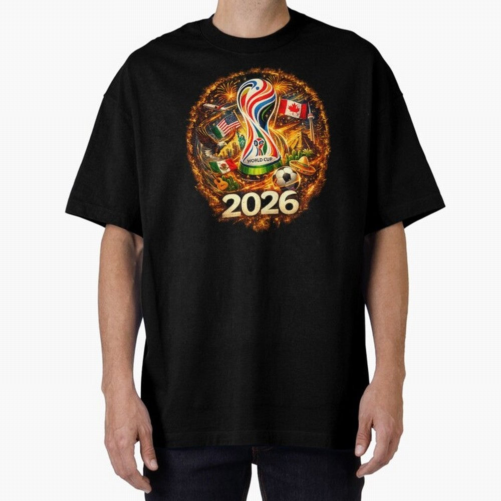 World Football Spirit 2026 USA Canada Mexico Soccer Fan Classic T-Shirt Honor the Football Icons of FIFA World Cup 2026 Spirit, Featuring England, Messi, Vintage Soccer Flavor, Modern Football Stars, National Flags and Final Night Emotion; Great