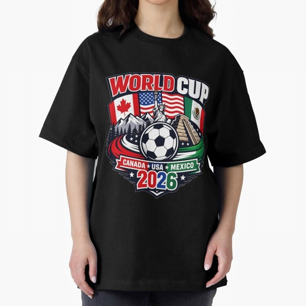 FIFA World Cup 2026 Classic T-Shirt Join Supporters Worldwide for the FIFA World Cup 2026 Journey through Messi, Neymar and Mbappe Highlights, Portugal, Spain and Germany Pride, Goal Celebration Energy, Supporter Heritage, Football Icons and