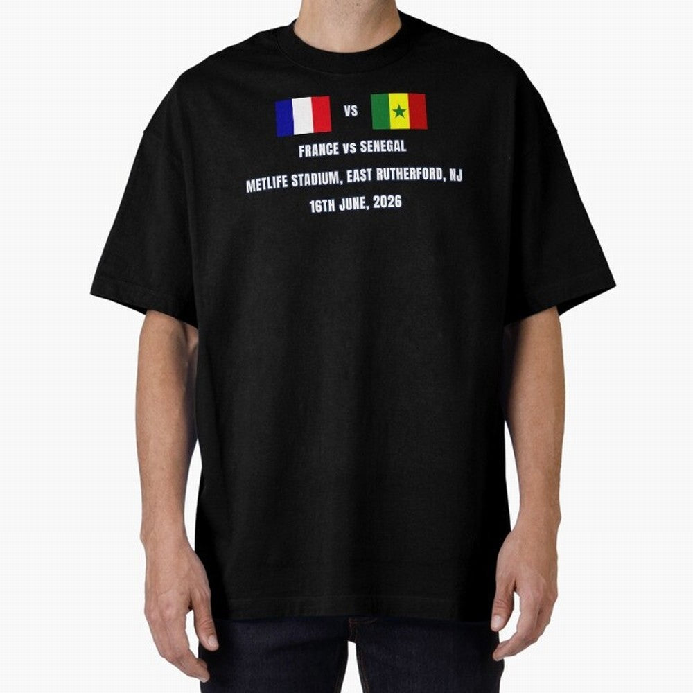 France vs Senegal 16 June 2026 ¨C Football Match Design East Rutherford Classic T-Shirt Live for the Drama of Match Day Hype around FIFA World Cup 2026 Group Stage, Mbappe, England, France and Netherlands, Classic Soccer Heritage, Championship