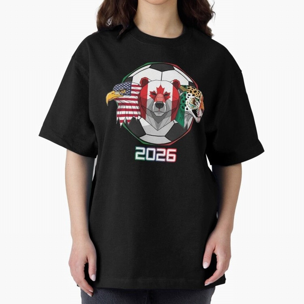 North American Soccer Animals 2026 Classic T-Shirt Feel the Roar of the FIFA World Cup 2026 Journey through Neymar, Haaland and Cristiano Ronaldo Highlights, Portugal, Spain and Germany Pride, Match Day Excitement, Supporter Culture, Golden Goals