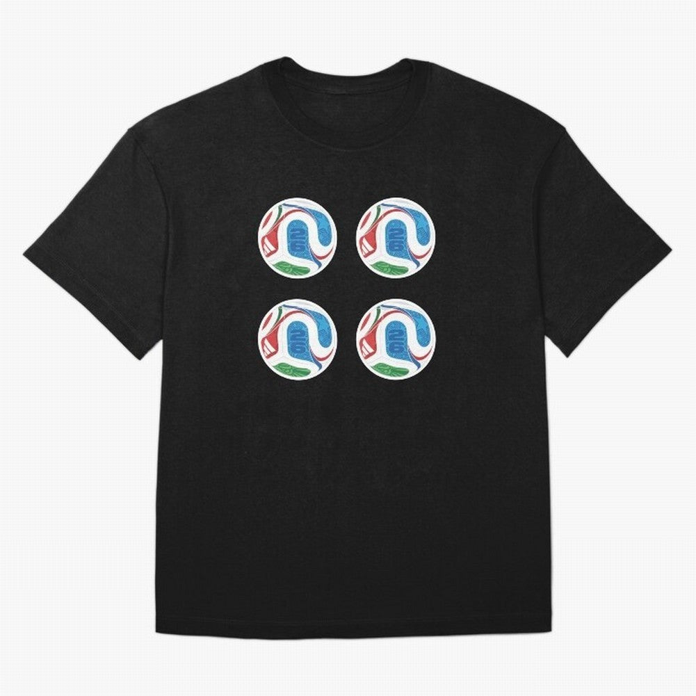 2026 World Soccer Ball Sticker Pack (4 pcs) Classic T-Shirt Feel the Roar of FIFA World Cup 2026 Group Stage for Fans of Neymar, Haaland and Cristiano Ronaldo and Brazil, Portugal and Argentina, Bringing Football Festival Excitement, Trophy