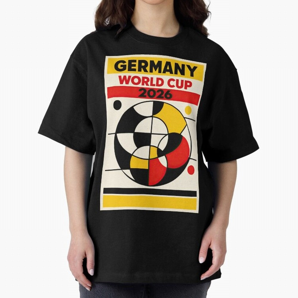 Elegant and Geometrical Germany World Cup 2026 Poster Classic T-Shirt Experience the Global Stage of FIFA World Cup 2026 USA Canada Mexico Spirit, Made for England, Mbappe, Football History, Final Match Energy, Crowd Noise and Once in a Lifetime