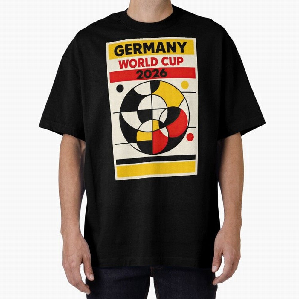 Elegant and Geometrical Germany World Cup 2026 Poster Classic T-Shirt Experience the Global Stage of FIFA World Cup 2026 USA Canada Mexico Spirit, Made for England, Mbappe, Football History, Final Match Energy, Crowd Noise and Once in a Lifetime