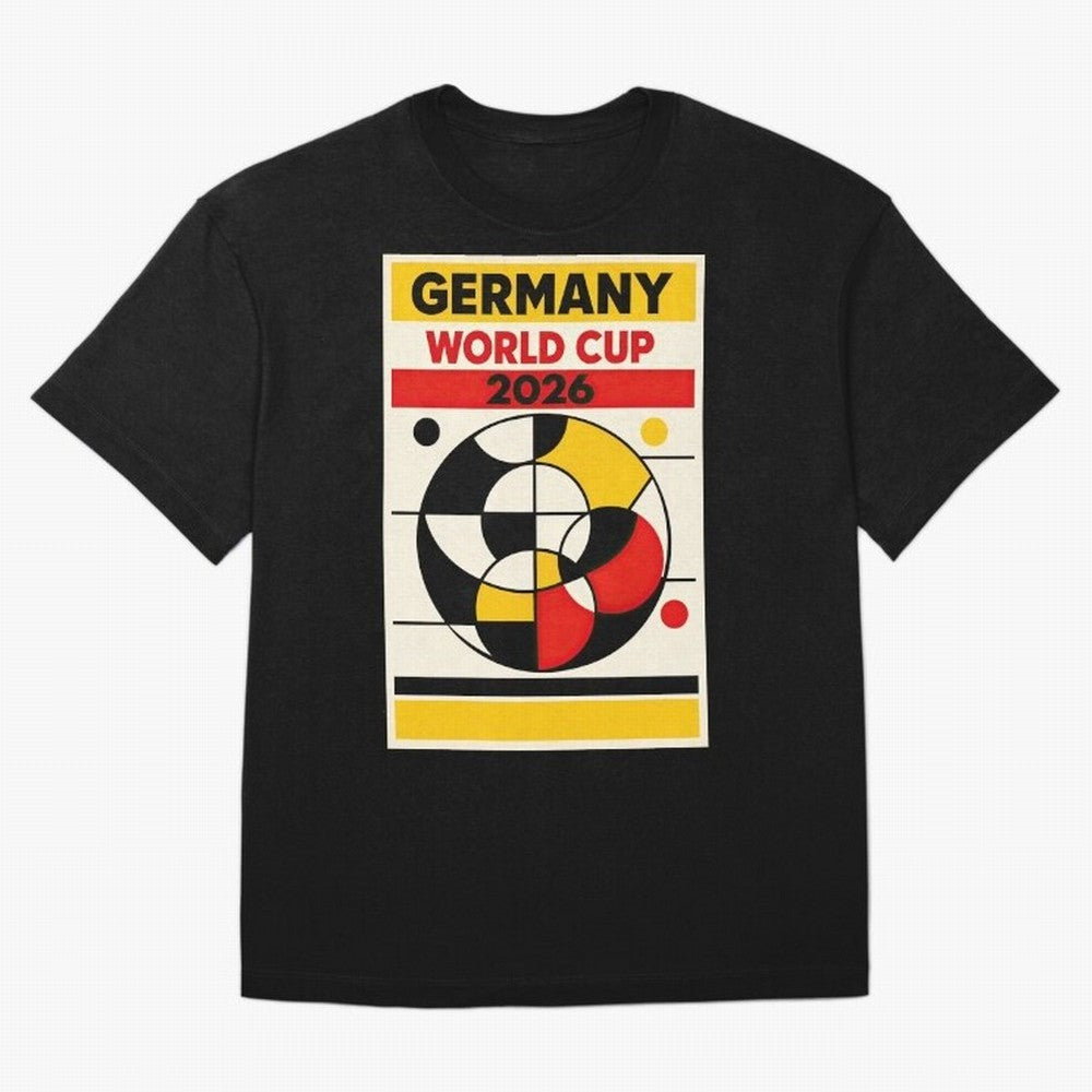 Elegant and Geometrical Germany World Cup 2026 Poster Classic T-Shirt Experience the Global Stage of FIFA World Cup 2026 USA Canada Mexico Spirit, Made for England, Mbappe, Football History, Final Match Energy, Crowd Noise and Once in a Lifetime