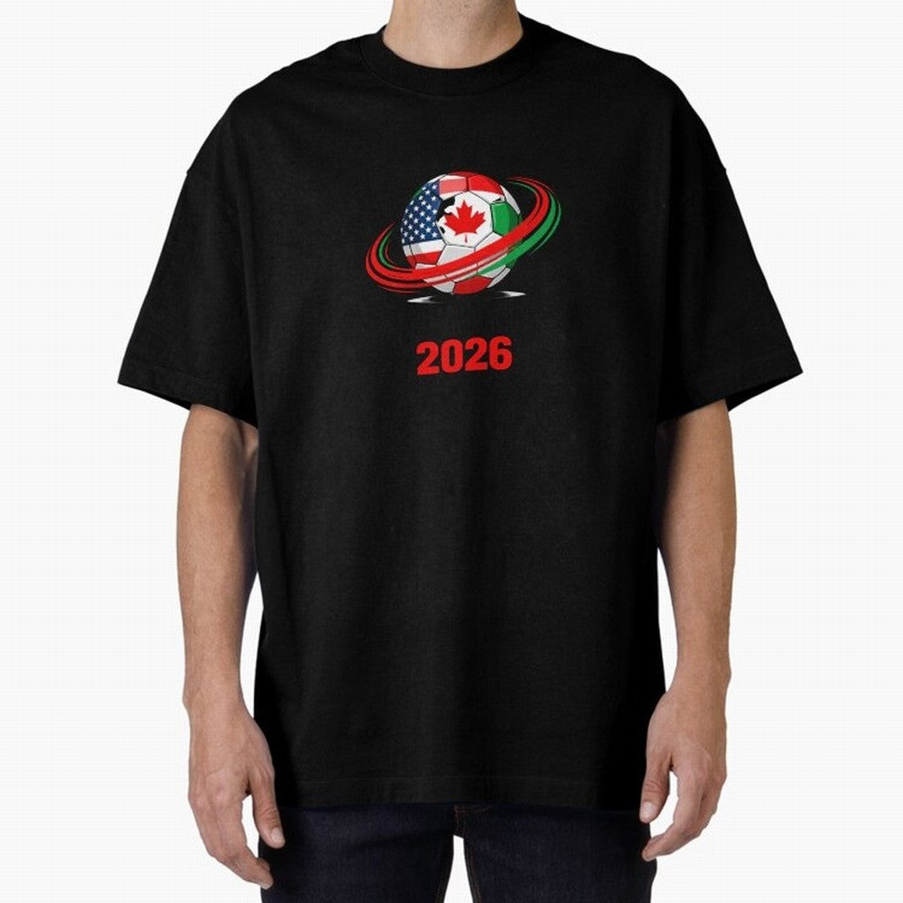World Cup 2026, Soccer Ball, USA Canada Mexico Football Classic T-Shirt Honor Football Greatness during Match Day Hype around FIFA World Cup 2026 Group Stage, Cristiano Ronaldo, Argentina, Championship Spirit, Famous Goals, Roaring Crowds and