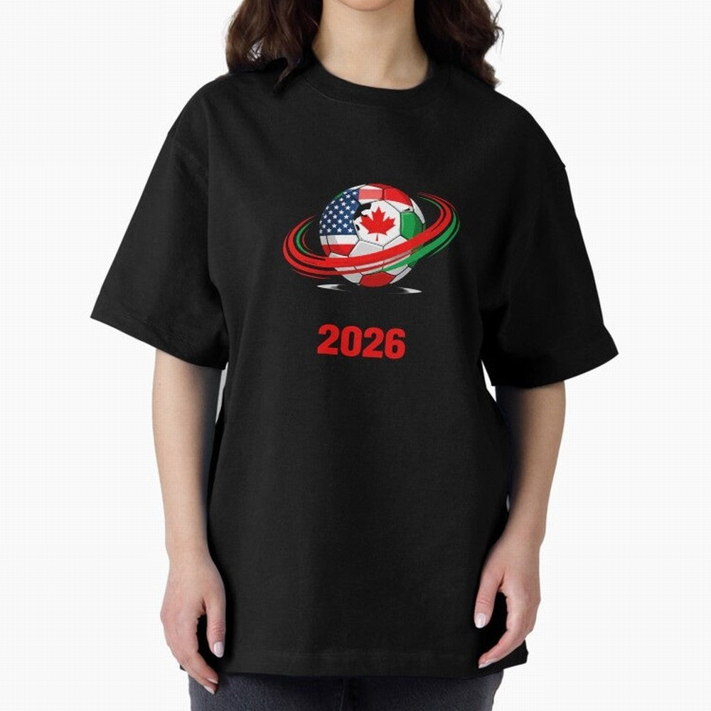 World Cup 2026, Soccer Ball, USA Canada Mexico Football Classic T-Shirt Honor Football Greatness during Match Day Hype around FIFA World Cup 2026 Group Stage, Cristiano Ronaldo, Argentina, Championship Spirit, Famous Goals, Roaring Crowds and