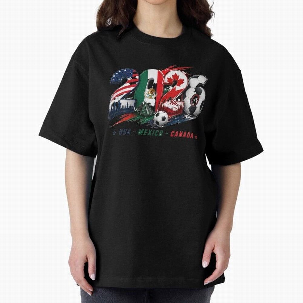 United by Football 2026 North America Soccer Design Classic T-Shirt Bring a Vintage Feel to the FIFA World Cup 2026 Group Stage Journey through Haaland Highlights, Brazil Pride, Vintage Soccer Flavor, Modern Football Stars, National Flags and Final