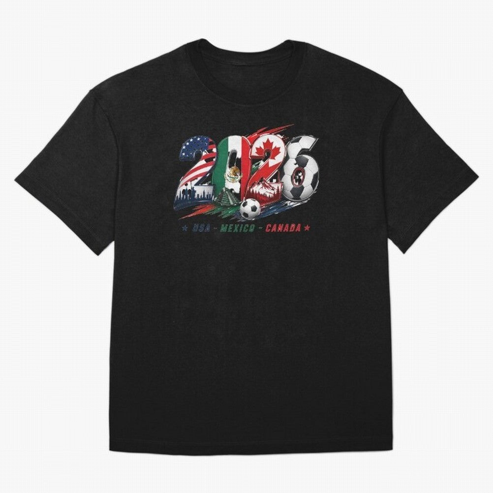 United by Football 2026 North America Soccer Design Classic T-Shirt Bring a Vintage Feel to the FIFA World Cup 2026 Group Stage Journey through Haaland Highlights, Brazil Pride, Vintage Soccer Flavor, Modern Football Stars, National Flags and Final