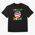 World Cup 2026 USA Soccer Design ¨C Football Fan Graphic T-Shirt Classic T-Shirt Celebrate the Road through FIFA World Cup 2026 Group Stage for Fans of Messi, Neymar and Mbappe and France, Bringing Global Supporter Spirit, Legendary Goals, National