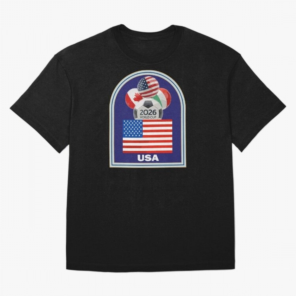 USA 2026 Soccer T-shirt Classic T-Shirt Cheer for FIFA World Cup 2026 Spirit, Inspired by Portugal, Spain and Germany, Mbappe, Worldwide Fan Energy, Dramatic Goals, Stadium Lights and Championship Celebrations; Ideal for Fans Who Follow Messi,