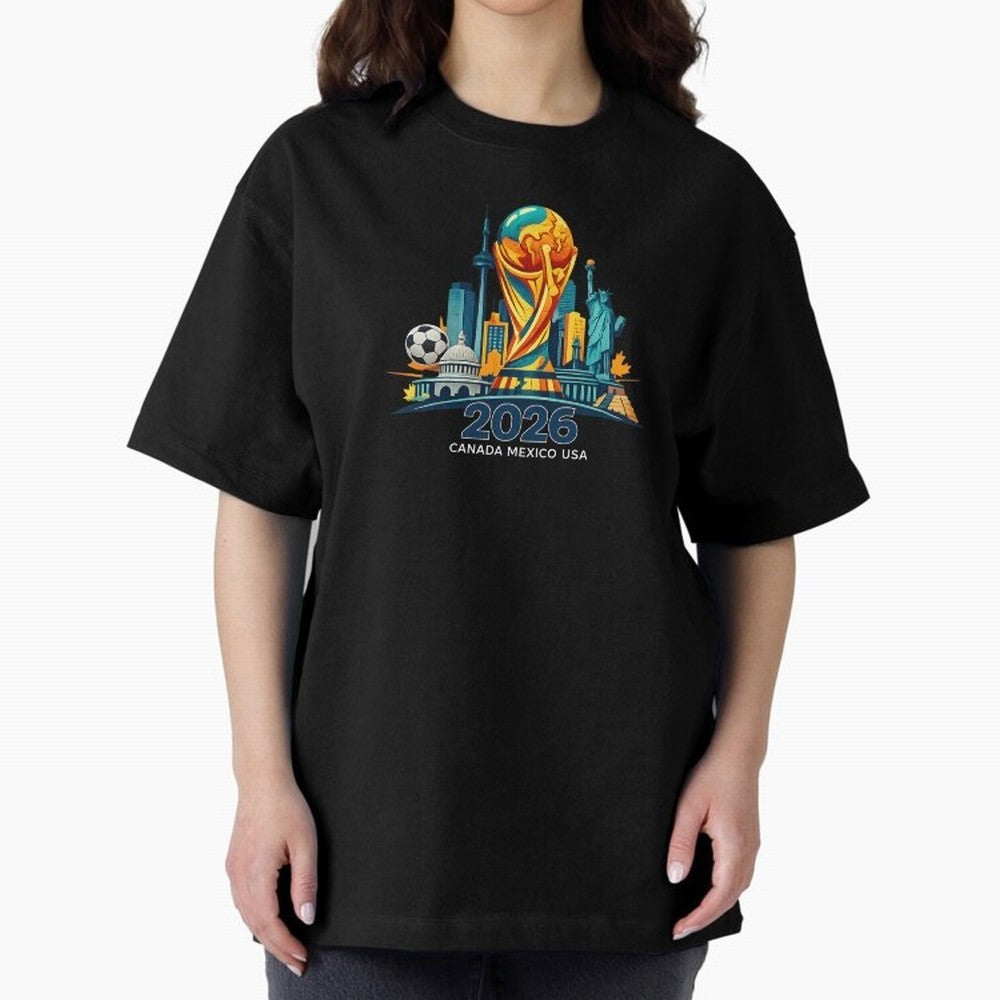 World Football Spirit 2026 - Global Football Championship - USA Canada Mexico Soccer Fan Classic T-Shirt Represent Football Lovers during FIFA World Cup 2026 Group Stage Spirit, Centered on England, Haaland and Mbappe, Tournament Hype, Historic