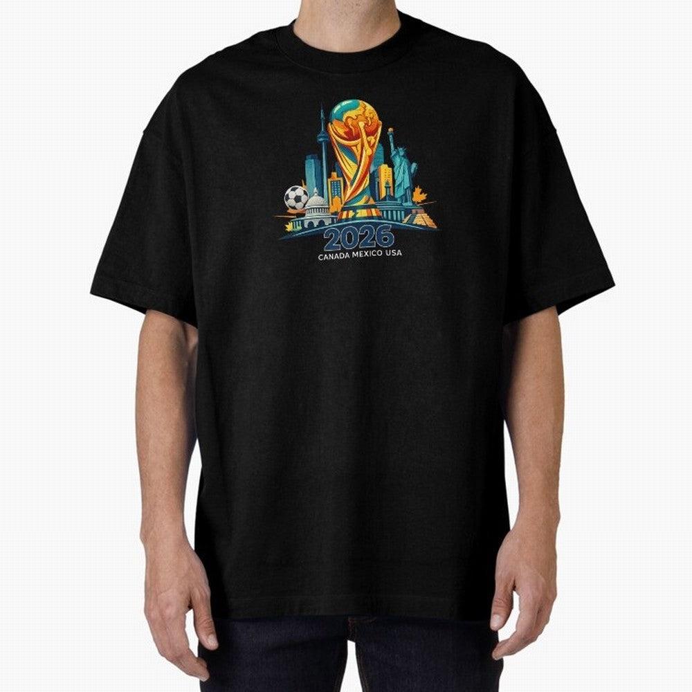 World Football Spirit 2026 - Global Football Championship - USA Canada Mexico Soccer Fan Classic T-Shirt Represent Football Lovers during FIFA World Cup 2026 Group Stage Spirit, Centered on England, Haaland and Mbappe, Tournament Hype, Historic