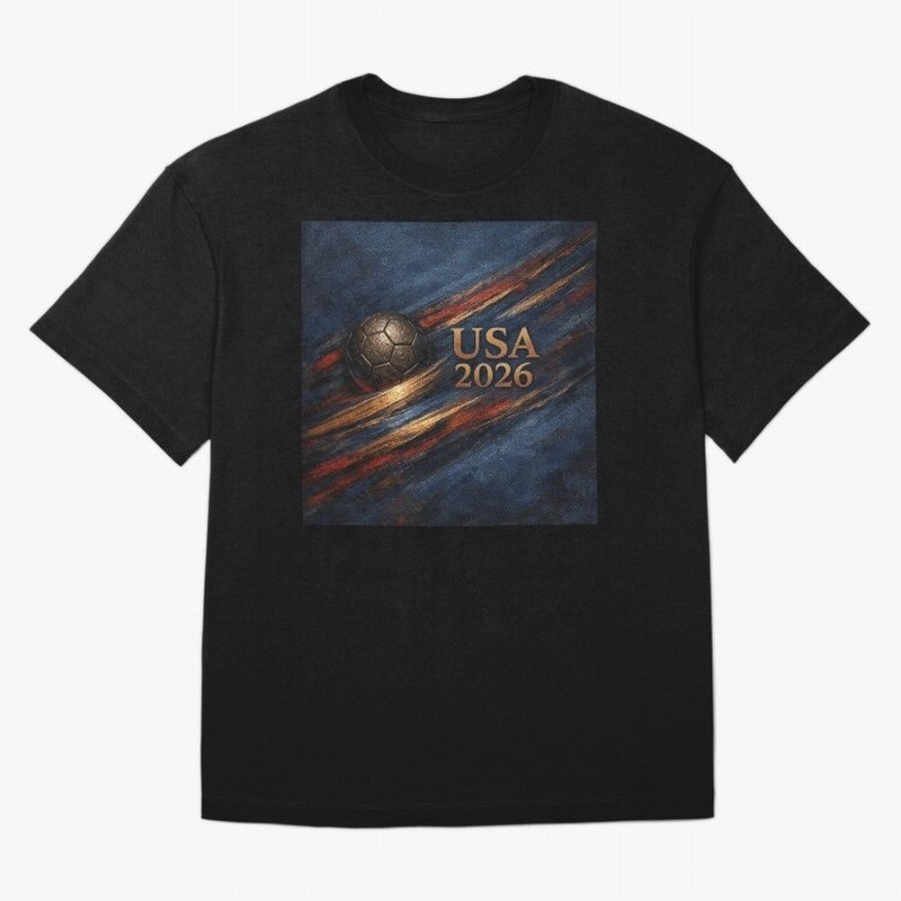 Bronze Inspired USA 2026 Soccer Theme Classic T-Shirt Celebrate the Road through Global Football Passion for FIFA World Cup 2026 USA Canada Mexico, Filled with Mbappe and Neymar, Brazil, Champion Mindset, Group Stage Buzz, Knockout Tension and