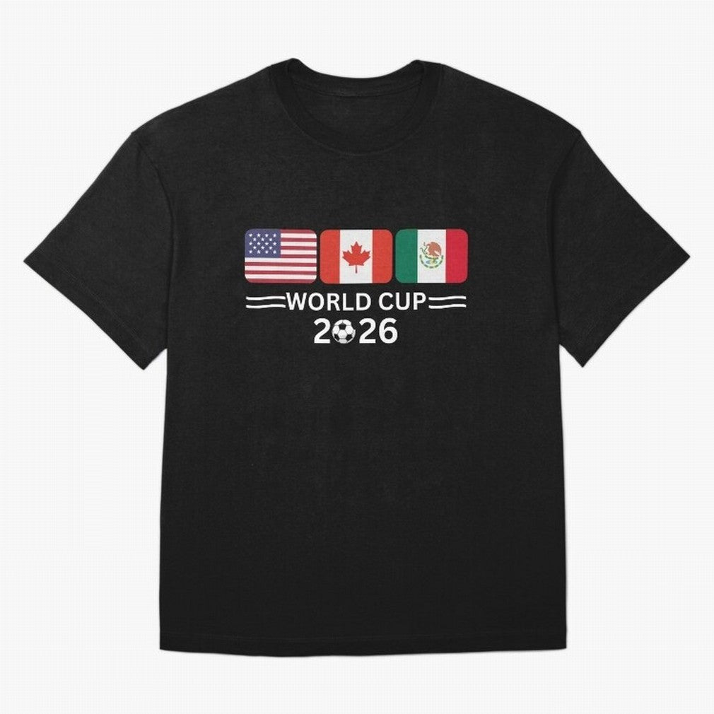 Football World Cup 2026 USA Canada Mexico Soccer & Football Fan Classic T-Shirt Show Up for the Glory of FIFA World Cup 2026 USA Canada Mexico Driven by Cristiano Ronaldo, Haaland and CR7, Spain Energy, Global Supporter Spirit, Legendary Goals,