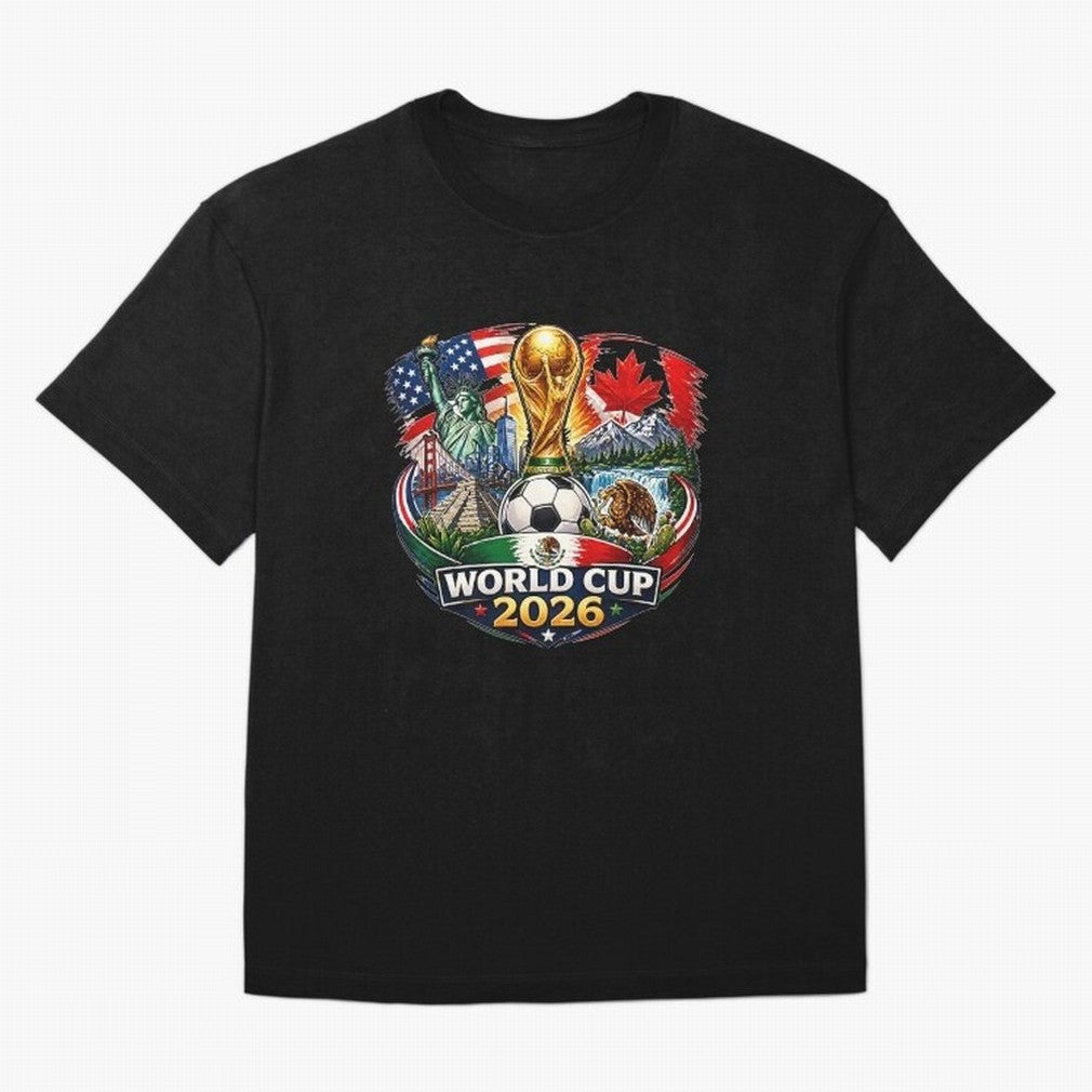 World Football 2026 USA Canada Mexico ¨C Soccer Fan Design Retro Travel Style Classic T-Shirt Celebrate the Biggest Stage of FIFA World Cup 2026 Group Stage Spirit, Highlighting Portugal, Neymar, Haaland and Cristiano Ronaldo, Stadium Chants,