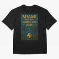 Miami Home of the World Cup 2026 Soccer Fan Poster ¡ª Tropical Art Print Classic T-Shirt Fuel Your Fan Pride for FIFA World Cup 2026 USA Canada Mexico Spirit, Highlighting Portugal, Spain and Germany, Messi, Neymar and Mbappe, Global Supporter