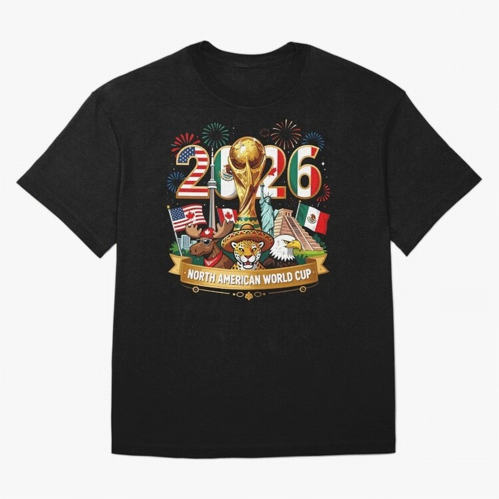 World Cup 2026 North America USA Canada Mexico Soccer Fan Classic T-Shirt Back the Journey through FIFA World Cup 2026 Group Stage for Fans of Mbappe and Neymar and Germany, Bringing Football Passion, Legendary Performances, Festival Vibes and