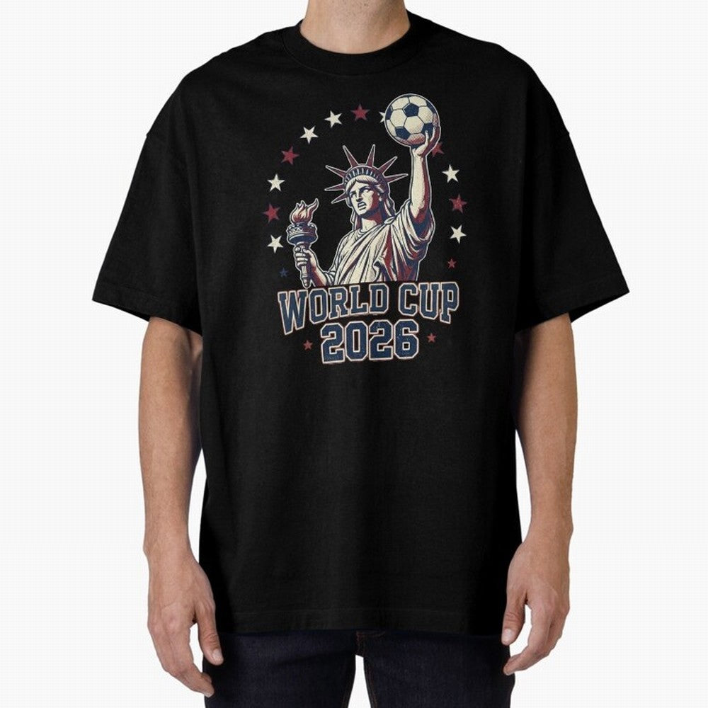 World Cup 2026 USA Soccer Statue Liberty Classic T-Shirt Fuel the Hype around FIFA World Cup 2026 Group Stage Spirit, with France and Portugal, Messi, Neymar and Mbappe, Vintage Soccer Flavor, Modern Football Stars, National Flags and Final Night
