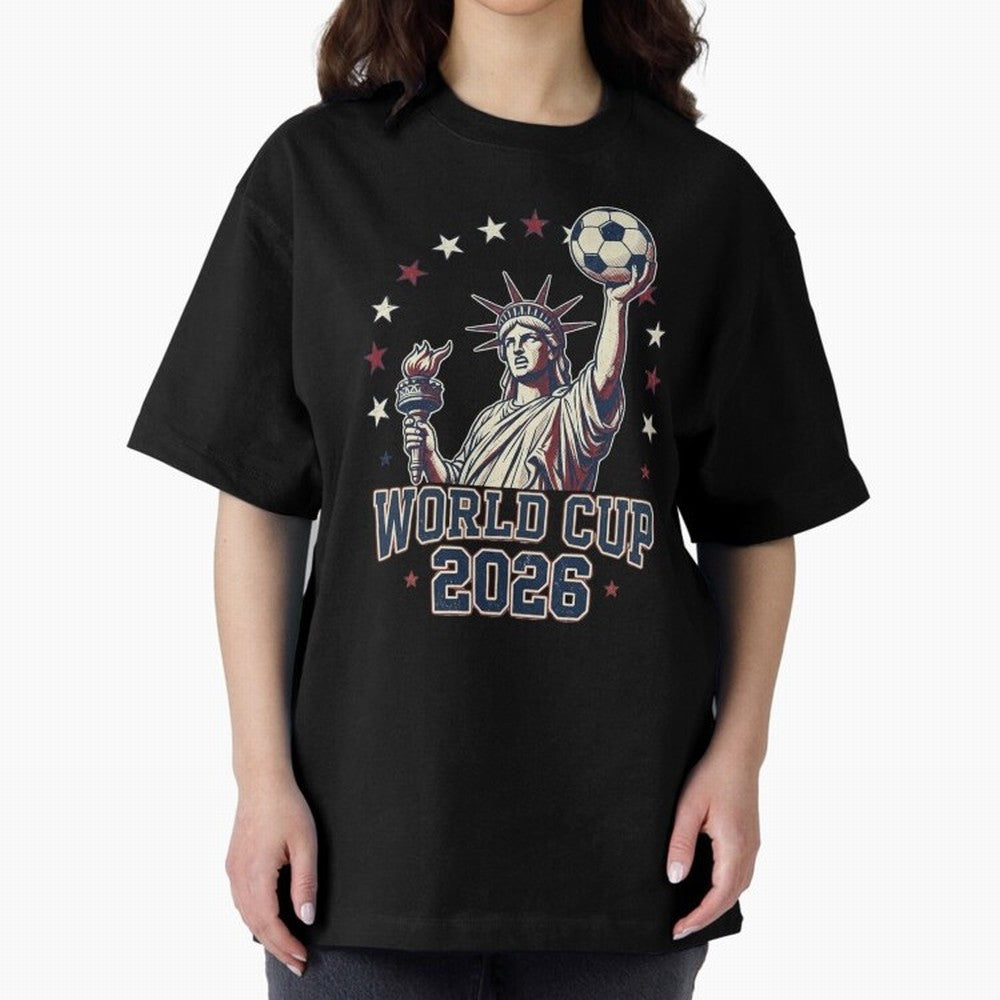 World Cup 2026 USA Soccer Statue Liberty Classic T-Shirt Fuel the Hype around FIFA World Cup 2026 Group Stage Spirit, with France and Portugal, Messi, Neymar and Mbappe, Vintage Soccer Flavor, Modern Football Stars, National Flags and Final Night