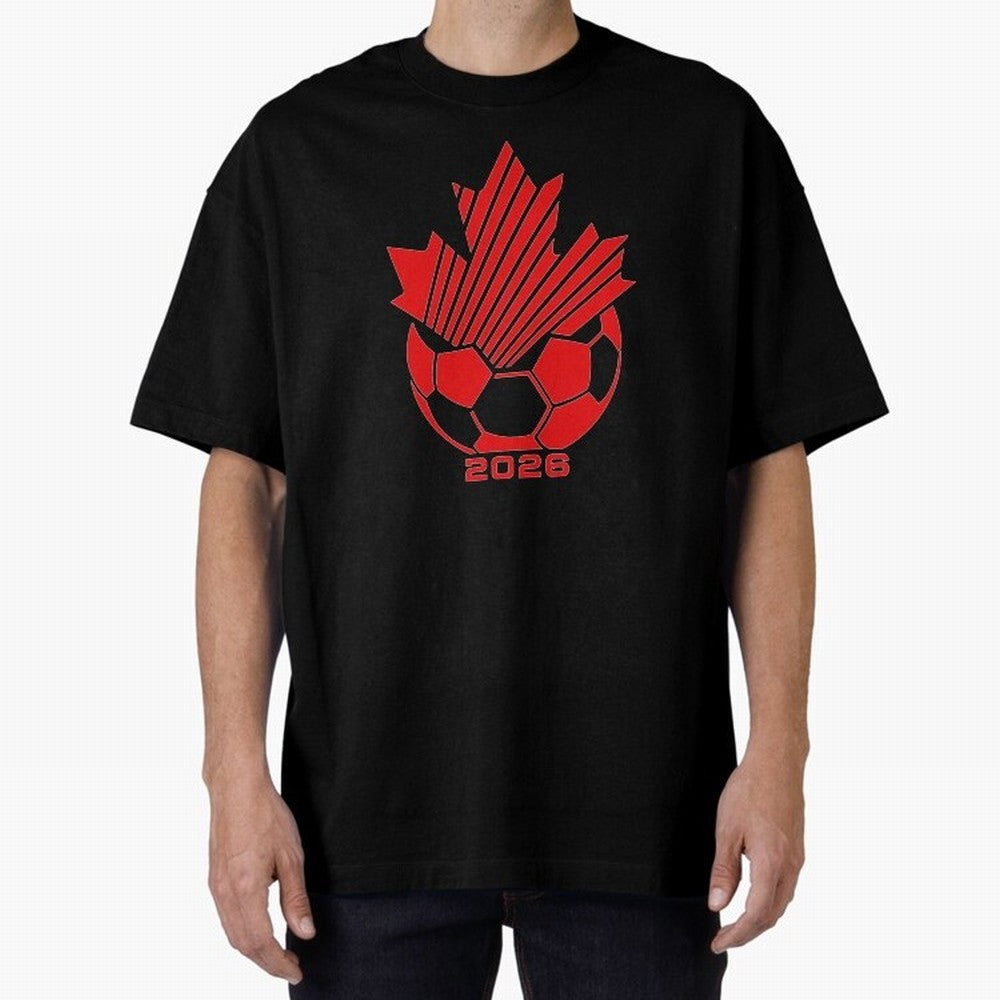 Red Maple Leaf Soccer 2026 Emblem Classic T-Shirt Honor Global Football Passion for FIFA World Cup 2026 Group Stage, Celebrating Neymar, Haaland and Cristiano Ronaldo, Portugal, Global Supporter Spirit, Legendary Goals, National Colors and