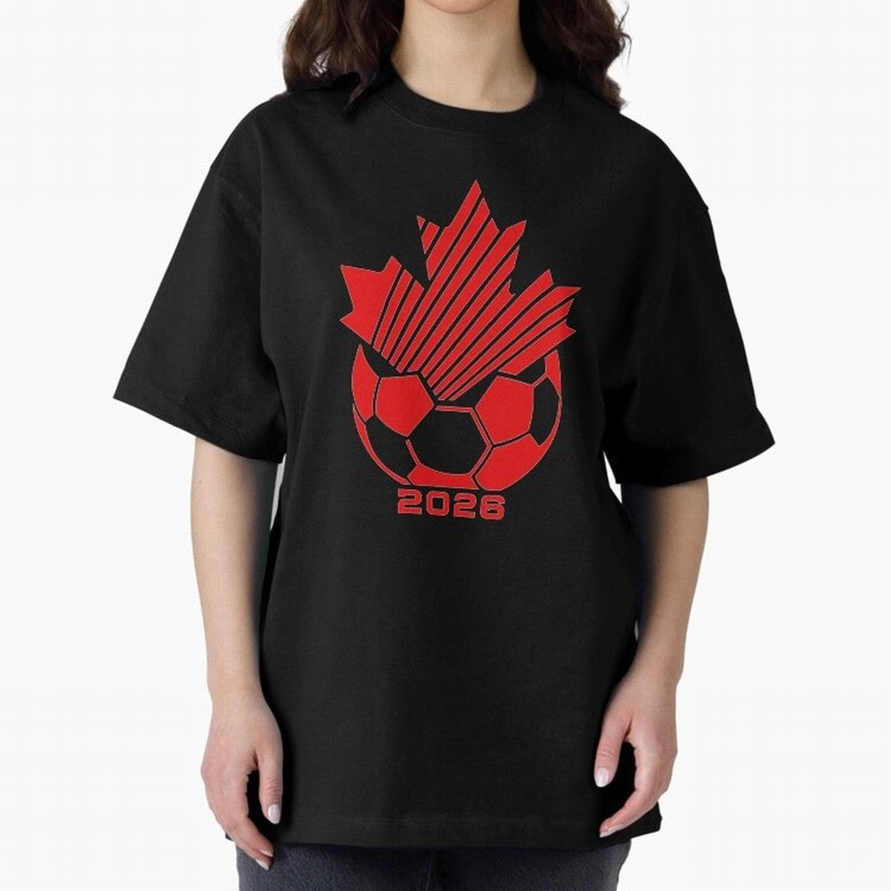 Red Maple Leaf Soccer 2026 Emblem Classic T-Shirt Honor Global Football Passion for FIFA World Cup 2026 Group Stage, Celebrating Neymar, Haaland and Cristiano Ronaldo, Portugal, Global Supporter Spirit, Legendary Goals, National Colors and