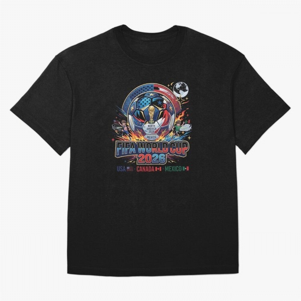 FIFA World Cup 2026 North America - USA Canada Mexico Soccer Classic T-Shirt Support Your Favorite Stars during FIFA World Cup 2026 USA Canada Mexico for Fans of Neymar and Portugal, Spain and Germany, Bringing Soccer Culture, Superstar Moments,