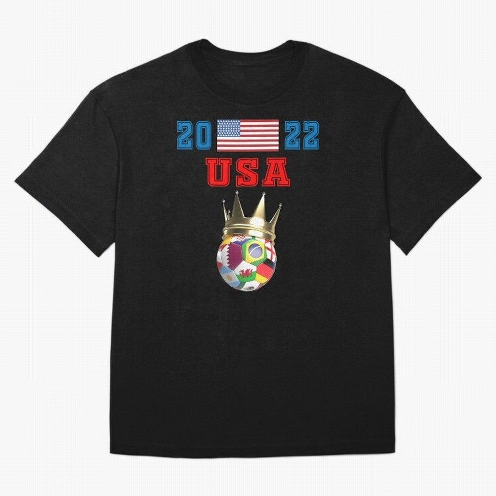 Keep Calm and support USA Football Flag Soccer Jersey Classic T-Shirt Show Your Love for FIFA World Cup 2026 Group Stage Spirit, Built around Argentina, Neymar, Haaland and Cristiano Ronaldo, Global Supporter Spirit, Legendary Goals, National