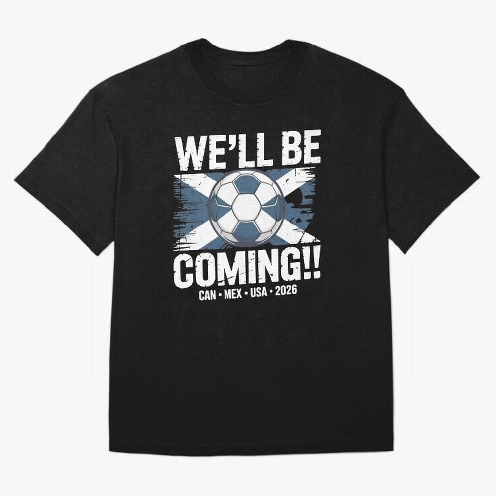 Scotland 2026 Football Qualification National Pride Classic T-Shirt Experience the Global Stage of FIFA World Cup 2026 USA Canada Mexico Spirit, Filled with Spain and Netherlands, Messi and Cristiano Ronaldo, Supporter Pride, Iconic Celebrations,