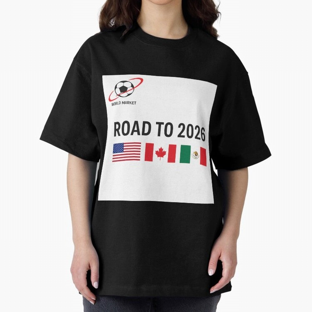 Road to World Cup 2026 Football Journey Classic T-Shirt Stand with FIFA World Cup 2026 USA Canada Mexico Spirit, Filled with Argentina, Messi, Goal Celebration Energy, Supporter Heritage, Football Icons and Worldwide Tournament Joy; Perfect for