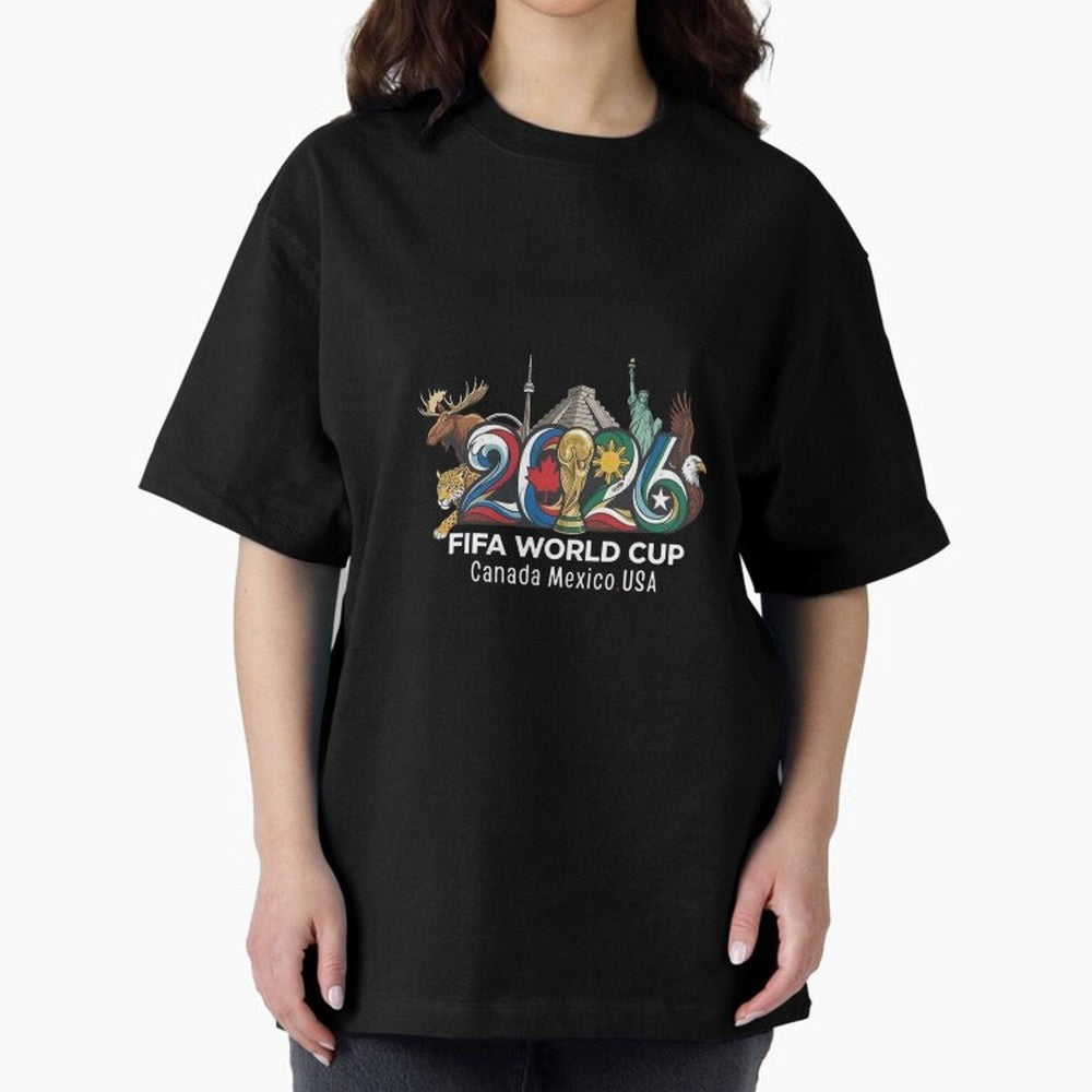 Skyline Landmarks 2026 World Cup Classic T-Shirt Support Your Favorite Stars during FIFA World Cup 2026 Spirit, Centered on Portugal, Spain and Germany, Cristiano Ronaldo, Match Day Excitement, Supporter Culture, Golden Goals and Global Football