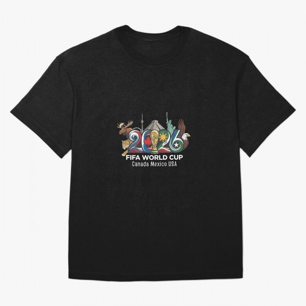 Skyline Landmarks 2026 World Cup Classic T-Shirt Support Your Favorite Stars during FIFA World Cup 2026 Spirit, Centered on Portugal, Spain and Germany, Cristiano Ronaldo, Match Day Excitement, Supporter Culture, Golden Goals and Global Football