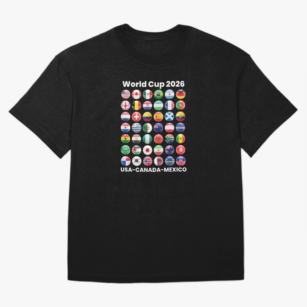 Soccer World Cup 2026 all Country Ball Football Fan Game Day Youth Sports Apparel For Men Women Kids Clothing Classic T-Shirt Celebrate Unforgettable Nights in Global Football Passion for FIFA World Cup 2026 Group Stage, Built around Mbappe and
