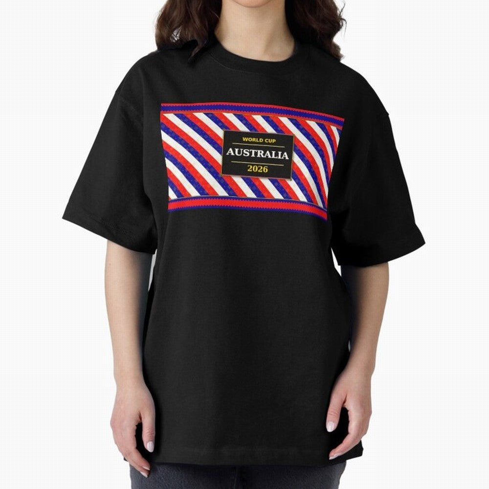 Australia Football Fan 2026 Black Flag Colors Pattern Classic T-Shirt Feel the Roar of FIFA World Cup 2026 USA Canada Mexico Centered on Haaland, Brazil, Portugal and Argentina Energy, Championship Spirit, Famous Goals, Roaring Crowds and