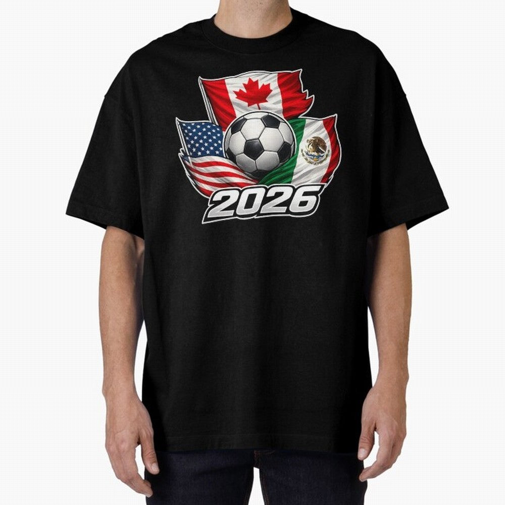 Soccer 2026 USA Canada Mexico ¨C World Football Flags Classic T-Shirt Celebrate Soccer Greatness during Match Day Hype around FIFA World Cup 2026 Group Stage, Cristiano Ronaldo, England and Germany, Stadium Memories, Football Loyalty, International