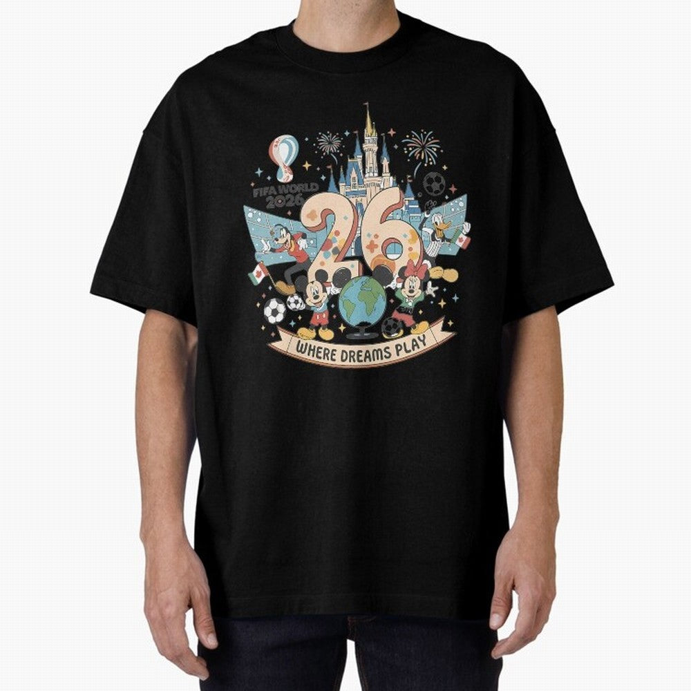 Dreamland Football World Cup26 Classic T-Shirt Support Iconic Players in Match Day Hype around FIFA World Cup 2026 Group Stage, Cristiano Ronaldo, Spain, Football Passion, Legendary Performances, Festival Vibes and Supporter Community; Made for