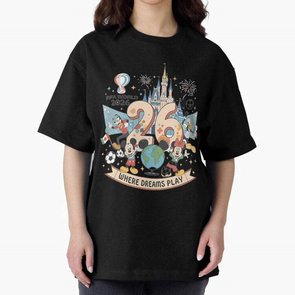 Dreamland Football World Cup26 Classic T-Shirt Support Iconic Players in Match Day Hype around FIFA World Cup 2026 Group Stage, Cristiano Ronaldo, Spain, Football Passion, Legendary Performances, Festival Vibes and Supporter Community; Made for